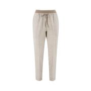 Slim-fit Trousers Le Tricot Perugia , Beige , Dames