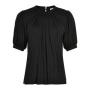 Blouse IN Front , Black , Dames