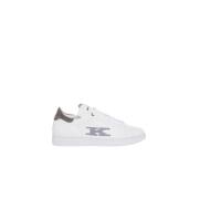 Witte kalfsleren sneakers met cupzool Kiton , White , Heren