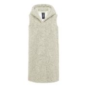 Sherpa Fleece Hooded Vest BomBoogie , Beige , Dames