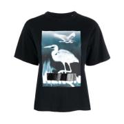 Zwart Logo T-Shirt Heron Preston , Black , Dames