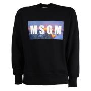 Sweatshirt Msgm , Black , Heren