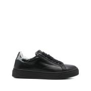 Zwarte Leren Ddb0 Sneakers Lanvin , Black , Dames
