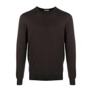 Round-neck Knitwear Drumohr , Brown , Heren