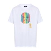 Bedrukt T-shirt PS By Paul Smith , White , Heren