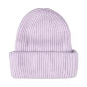 Kasjmier Geribbelde Beanie in Petunia Fedeli , Pink , Dames