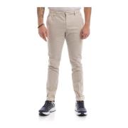 Stretch Poplin Gaubert Broek Dondup , Beige , Heren