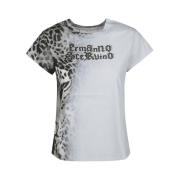 Tijgerprint t -shirt Ermanno Scervino , Gray , Dames