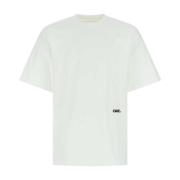 Wit katoenen oversized t-shirt Oamc , White , Heren