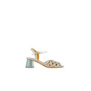 High Heel Sandals Bobbies Paris , Blue , Dames