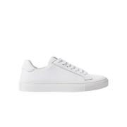 Cecilia Klassieke Leren Sneakers Scarosso , White , Dames