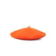 Oranje Wol Gebreide Unisex Baret Borsalino , Orange , Unisex