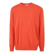 Heren Gebreide Cardigan Jeans Comme des Garçons , Orange , Heren