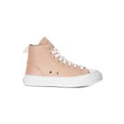 Beige Leren Sportschoenen Baldinini , Beige , Dames