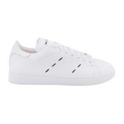 Stijlvolle Leren Sneakers Kiton , White , Heren