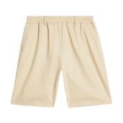 Sand Beige Katoenen Chino Shorts Ami Paris , Beige , Heren