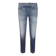 Blauwe Slim-Fit Jeans Ss23 Dondup , Blue , Dames