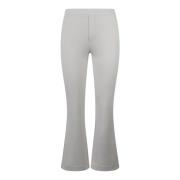 Flared Fit Stretch Jersey Broek Herno , White , Dames