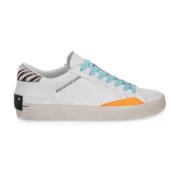 Casual Stoffen Sneakers Crime London , White , Dames