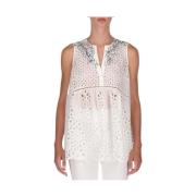 Blouse d4oel_008e63_mf249 Ermanno Scervino , White , Dames