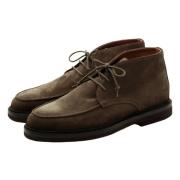 Bruine Leren Sneaker met Ronde Neus Elia Maurizi , Brown , Heren