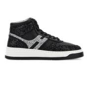 Nieuwe hoge sneakers met retro vibes Hogan , Black , Dames