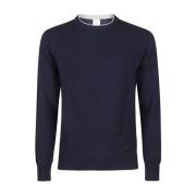 Cashmere Crewneck Sweater Fw23 Eleventy , Blue , Heren