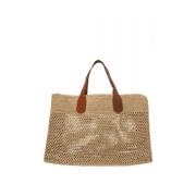 Natuurlijke Raffia Handtas - Havana Stijl Ibeliv , Beige , Dames