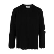 Round-neck Knitwear A Paper Kid , Black , Heren