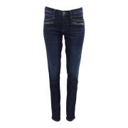 Donkere Denim Skinny Jeans 2-Biz , Blue , Dames