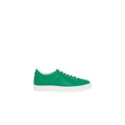Appelgroene Hertenleren Sneakers Kiton , Green , Dames