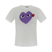 T-shirt Comme des Garçons Play , Purple , Dames