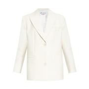 Single-breasted blazer Off White , White , Dames