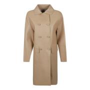 Double-Breasted Coats Ermanno Scervino , Beige , Dames