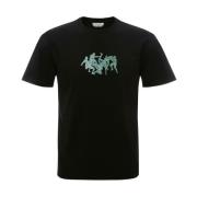 Anglada Grafische Print T-shirt, Zwart JW Anderson , Black , Heren