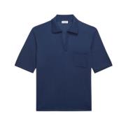 Stijlvolle Blauwe Wol Polo Shirt voor Heren Saint Laurent , Blue , Her...
