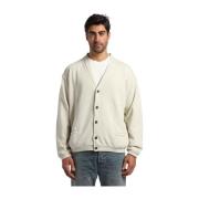 Cardigan in Sweatshirt fabric Barena Venezia , Beige , Heren