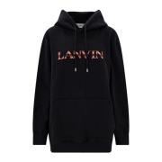 Comfortabele Curb Logo Sweatshirt Lanvin , Black , Dames