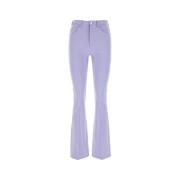 Lila Slim-Fit Stretch Jersey Broek Marni , Purple , Dames