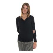 V-Hals Gebreide Kleding voor Vrouwen Liu Jo , Black , Dames