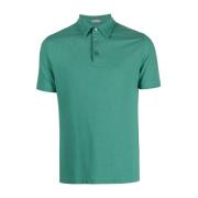 Polo Shirt Zanone , Green , Heren