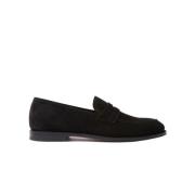 Klassieke zwarte suède loafers Scarosso , Black , Heren