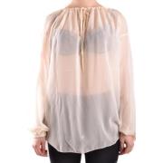 Oversized Flare Mouw Tops Dondup , Beige , Dames