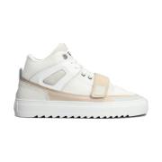 Witte Leren Mid Sneakers Mason Garments , White , Heren