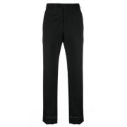 Zwarte Wol Maatwerk Broek Brioni , Black , Heren