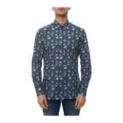 Ontspannen Overhemd Upgrade Kiton , Blue , Heren