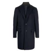 Wollen jas met afneembare binnenkant Corneliani , Blue , Heren