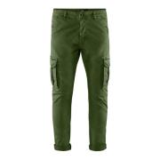 Slim Fit Cargo Broek BomBoogie , Green , Heren