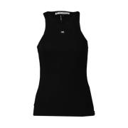 Mouwloze tops 10Days , Black , Dames