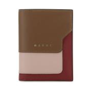 Bi-Fold Wallet Marni , Brown , Dames